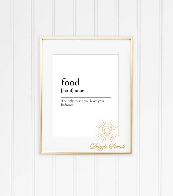 Food Dictionary Definition Instant Digital Download DIY Etsy