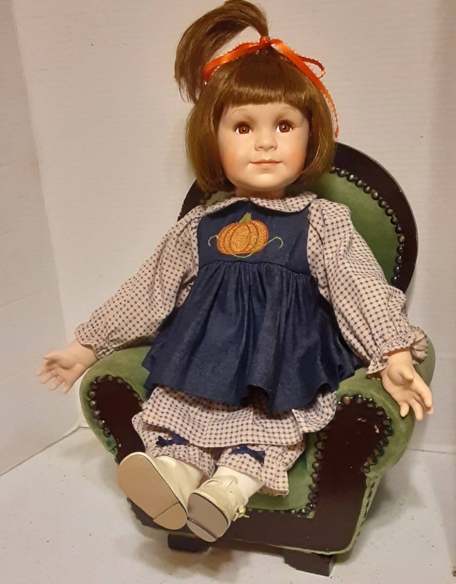 Vintage 18 Sitting Ashton Drake Porcelain Girl Doll Etsy UK