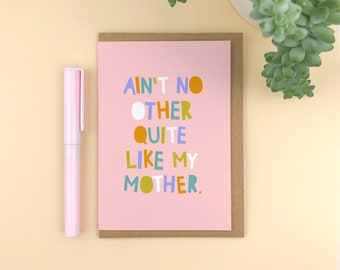 ¡No hay otra como mi madre! Tarjeta de felicitación A6 / Día de la Madre / tipografía / moderna / mamá / linda / día de la mujer / divertida / descarada