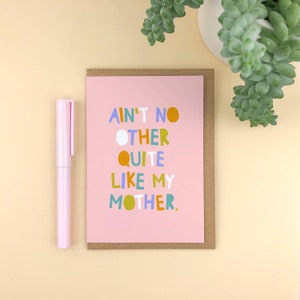 Non c’è nessun’altra come mia madre! Biglietto di auguri A6, Festa della mamma, tipografia, moderno, mamma, carino, Festa della donna, divertente, sfacciato