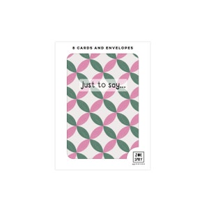 Juego de 8 tarjetas de azulejos "Solo para decir"