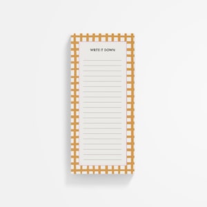 Checkered pattern DL list notepad / list pad / memo pad / cute list pad / to- do list  / chore chart / pastel / shopping / to do / cute