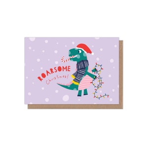 Tarjeta de Navidad A6 de Navidad rugiente