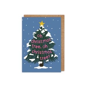 Oh tarjeta del árbol de Navidad