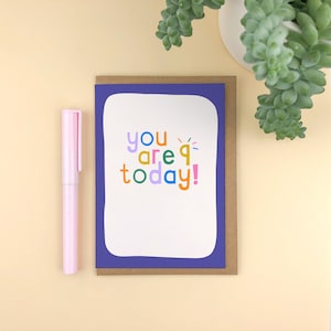 Vous avez 9 ans aujourd'hui ! Carte pour 9 ans, carte d'âge pour enfants, carte de personnage, neuvième anniversaire, carte de 9 ans / pour garçons et filles