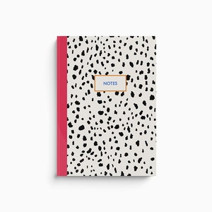 Dalmatian patterned notebook /  96 lined page A5 Notebook / mindfulness journal  / wellness planner / dream journal / softcover