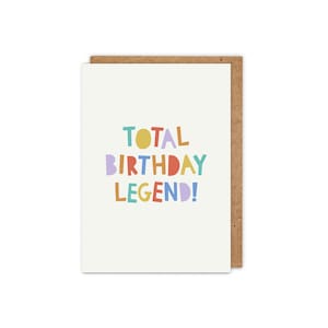 Total Birthday Legende Typografische Karte