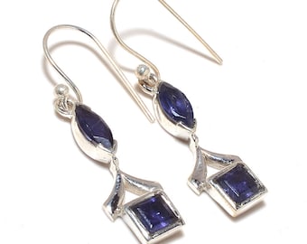 Iolite 92.5 sterling silver earring