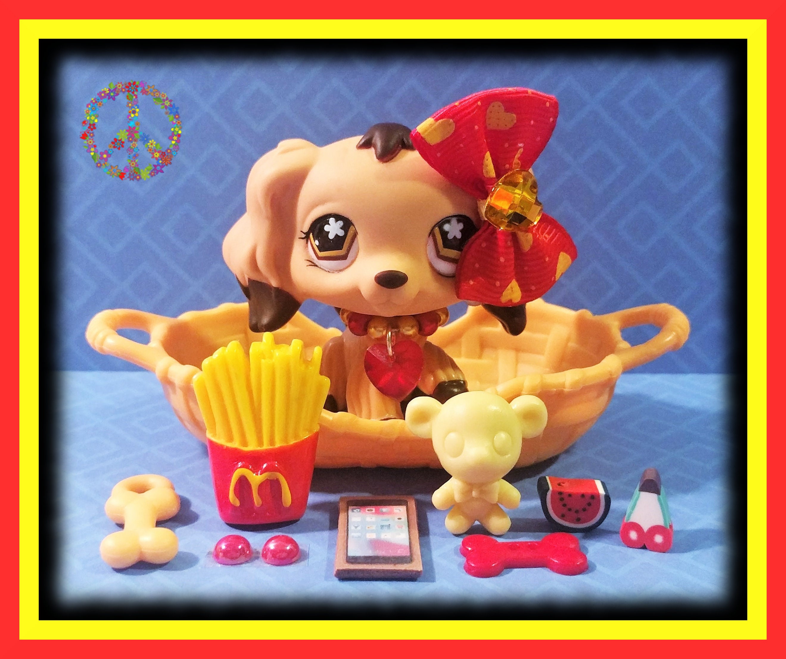 Littlest Pet Shop Authentic Vintage LPS Cocker Spaniel Dogs