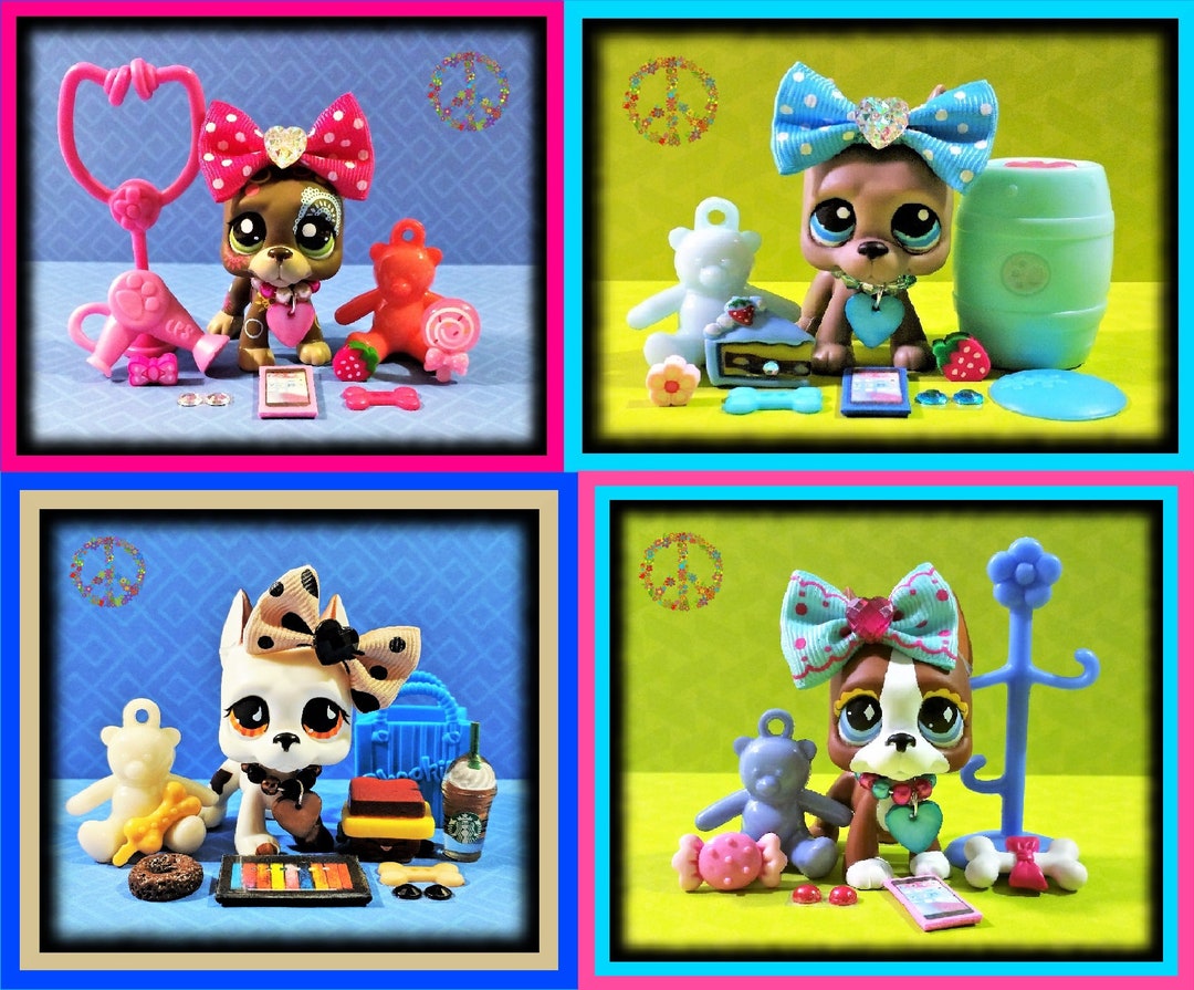 Littlest Pet Shop LPS Random 3 PC LPS Toys Set LPS Kitty Deer Puppy LPS Cat  Dog