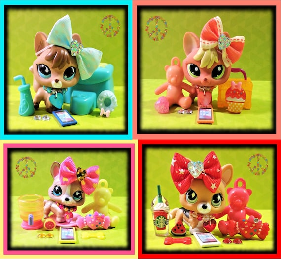 Littlest Pet Shop LPS #807 Fox Orange Brown Black Green Eyes Girl Toys Gift 