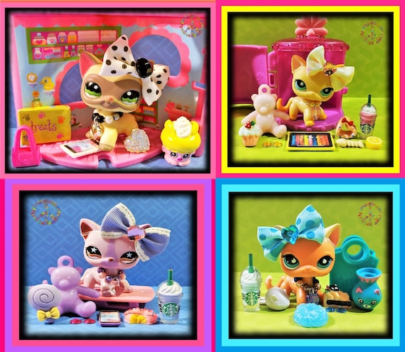 LPS CAT Rare Littlest pet shop Toys Mini Stands Short Hair Kitten