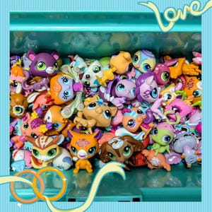Auténtico set vintage de LPS ~ 3 piezas de Littlest Pet Shop Generación 4 Mascotas y Hadas en bolsa sorpresa ~ ¡Seleccionado al azar con bolsa de regalo!