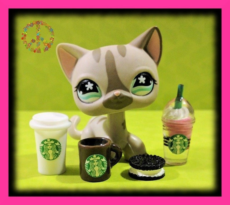 Littlest Pet Shop LPS 5 Pc Custom STARBUCKS Coffee &amp; Oreo | Etsy