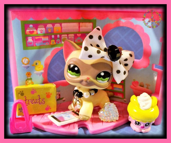 LPS CAT Rare Littlest pet shop Toys Mini Stands Short Hair Kitten