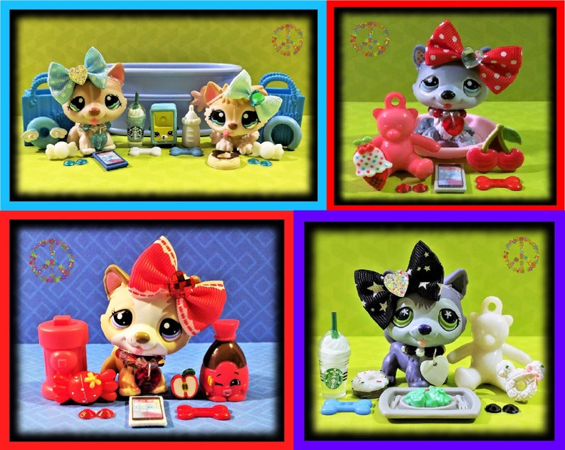 Littlest Pet Shop Rare Vintage LPS Husky Dogs Accessories Sets Etsy