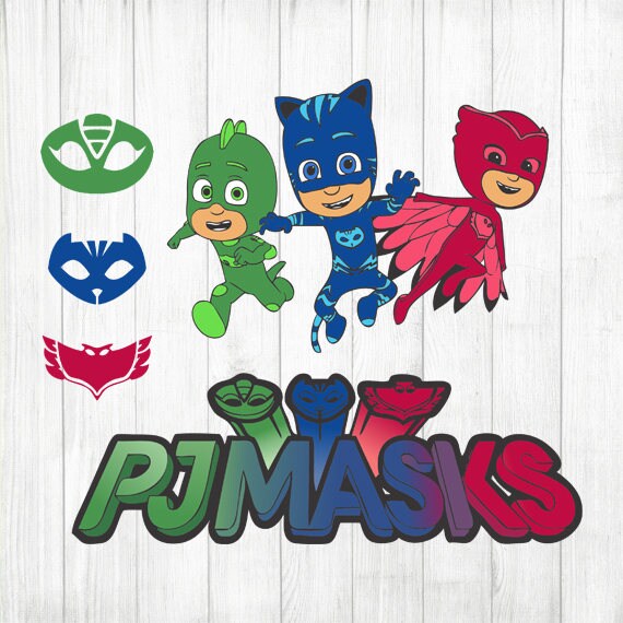 INSTANT DOWNLOAD Pj Masks Svg Pj Masks Clipart Pj Masks | Etsy