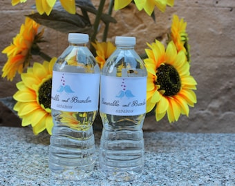 Personalized  Wedding water bottle labels -Custum wedding water bottle labels.