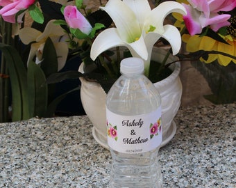 Personalized 20 Wedding water bottle labels -Custum wedding water bottle labels.