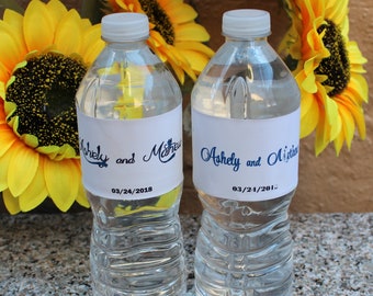 Personalized 20 Wedding water bottle labels -Custum wedding water bottle labels.