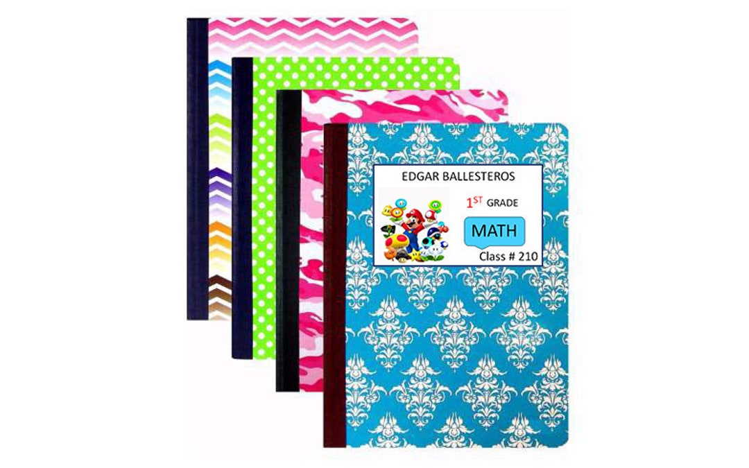 My Notebook Sticker Personalized Notebook- Notebook Stickers- Stickers for School Books ...
