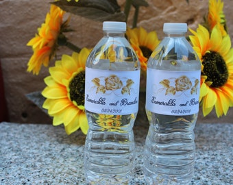 Personalized 20 Wedding water bottle labels -Custum wedding water bottle labels.