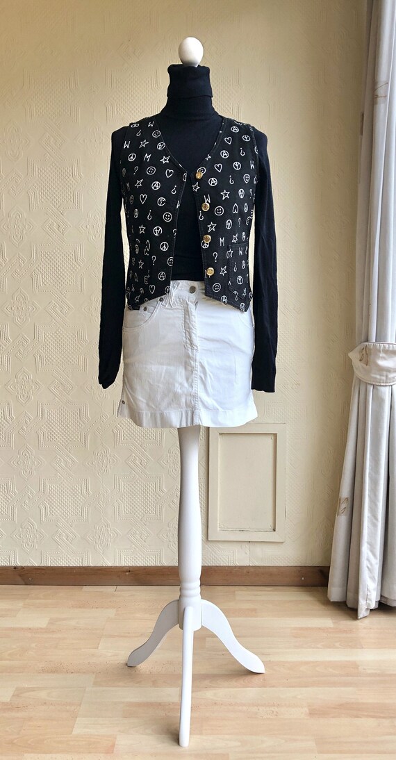 MOSCHINO jeans 80s Made in Italy Gilet Waistcoat 1