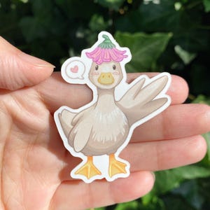 Friendly Duck Sticker For Planners, Journals, Notebooks and Laptop | Cute Sticker | Vinyl Sticker