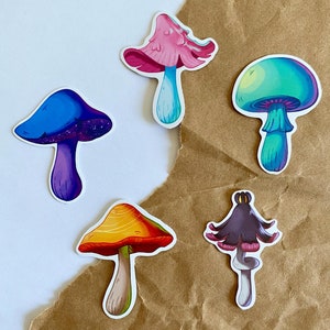 Magical Fantasy Mushroom Sticker Set For Planners, Journals, Notebooks and Laptop | Botanical Stickers | Eco-Friendly Paper Stickers