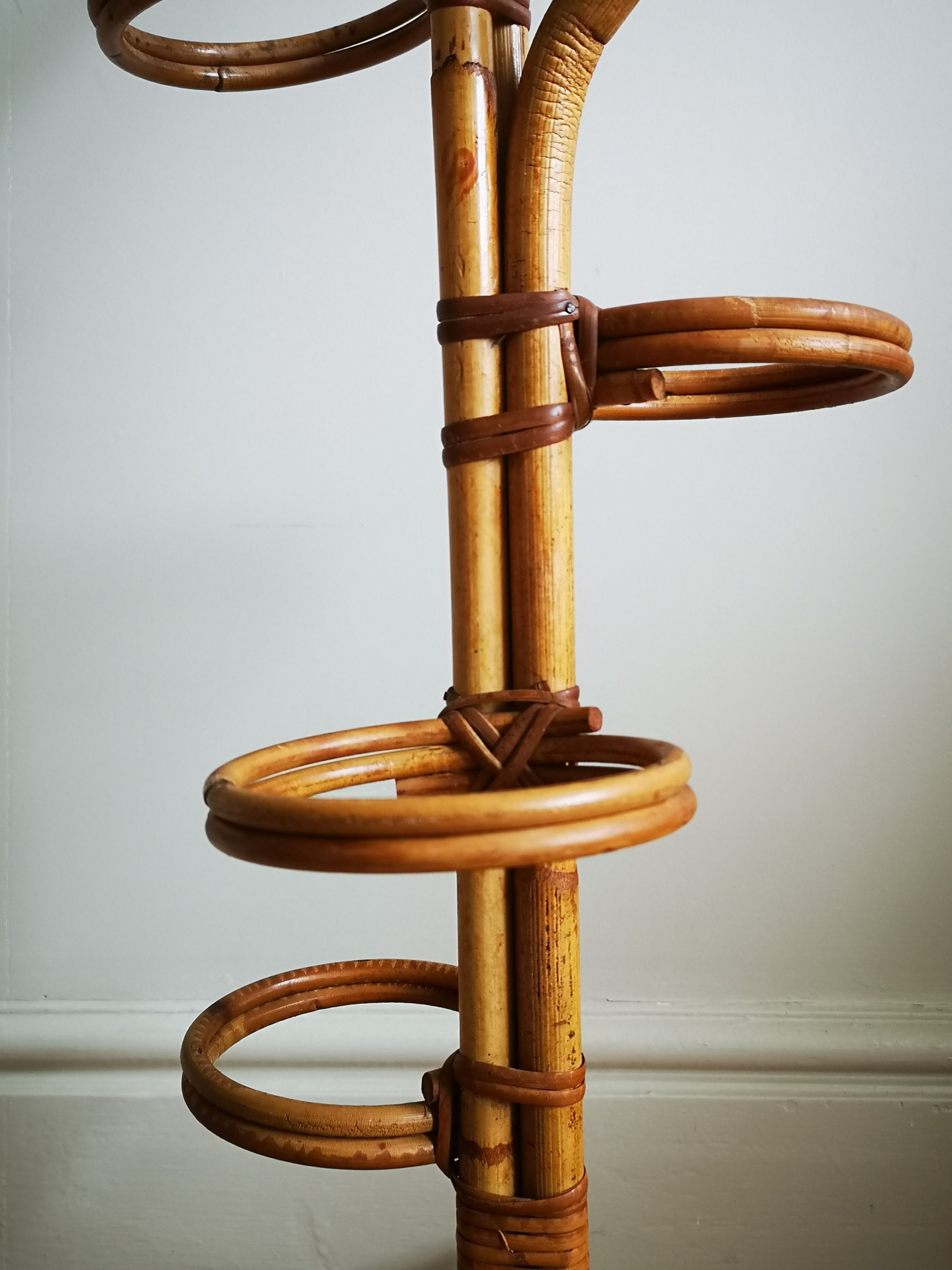 Rattan Snake Plant Stand Vintage Bamboo Cane 4tier Planter Etsy