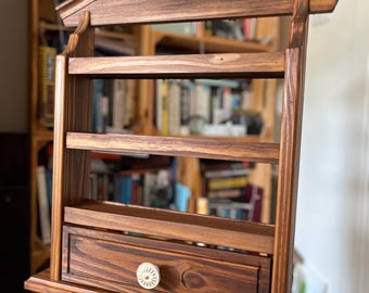Porta spezie compatibile con Lenox, Spice Village, contenitore e espositore in legno per spezie.