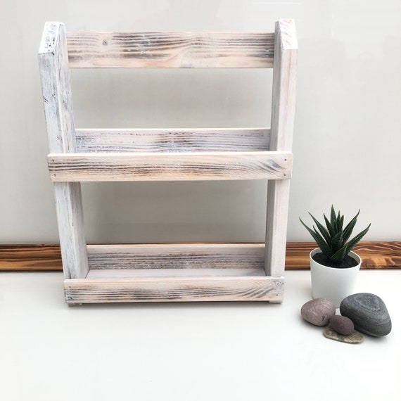 Farmhouse Style Spice Rack Herb Rack Hallway Shelf Bathroom Shelf
