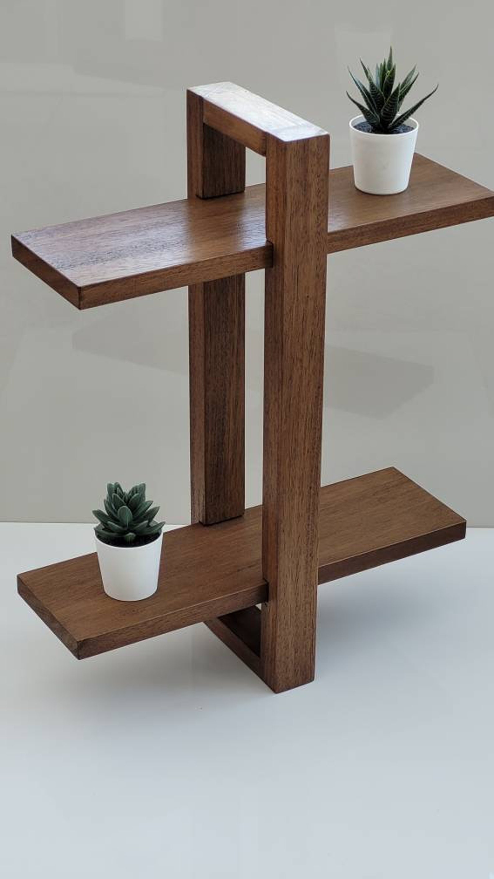 Floating Shelf Two Shelves Adjustable Shelf Wall Shelf Dark Etsy