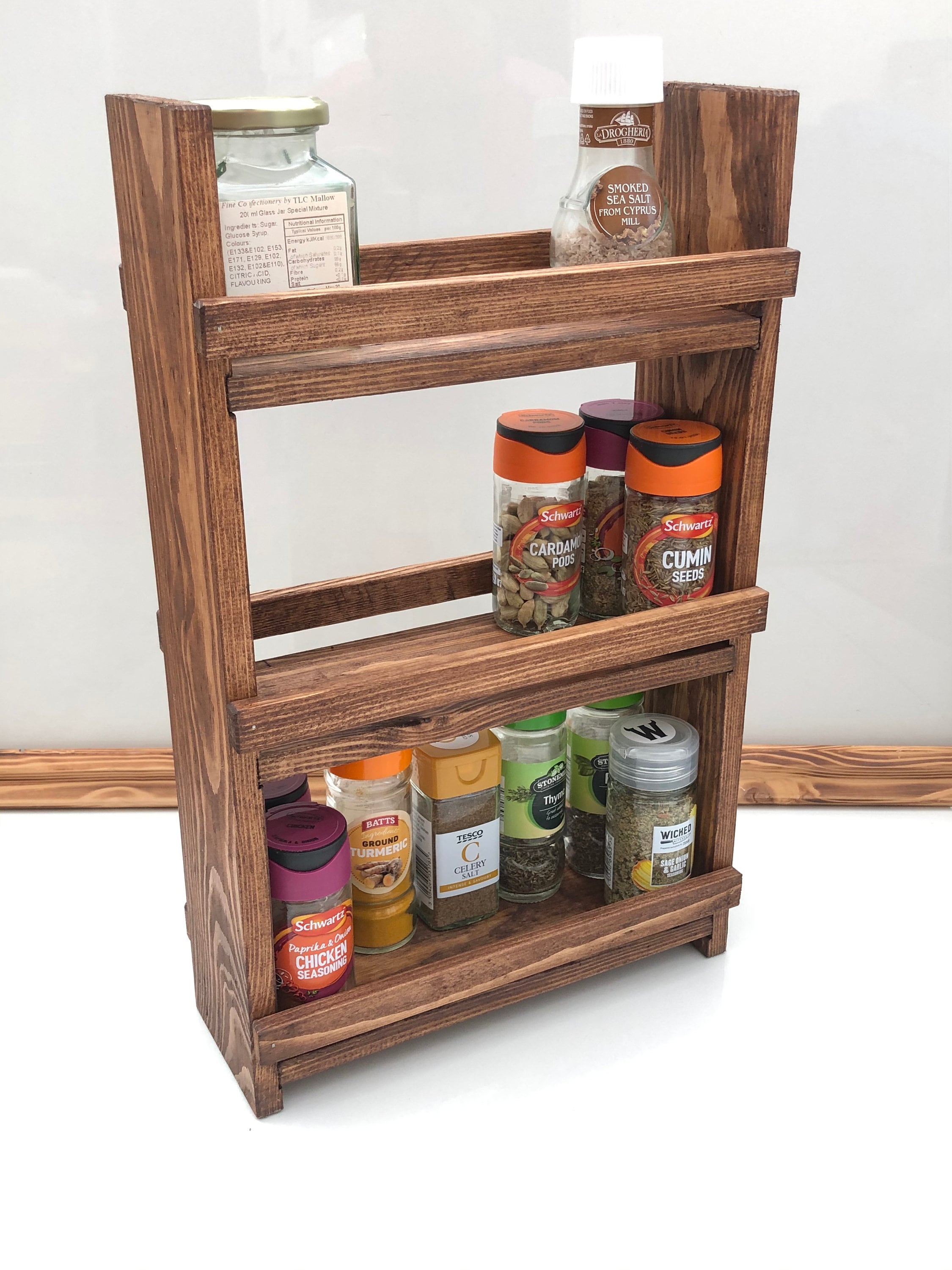 Hold Everything Revolving Spice Rack, Walnut