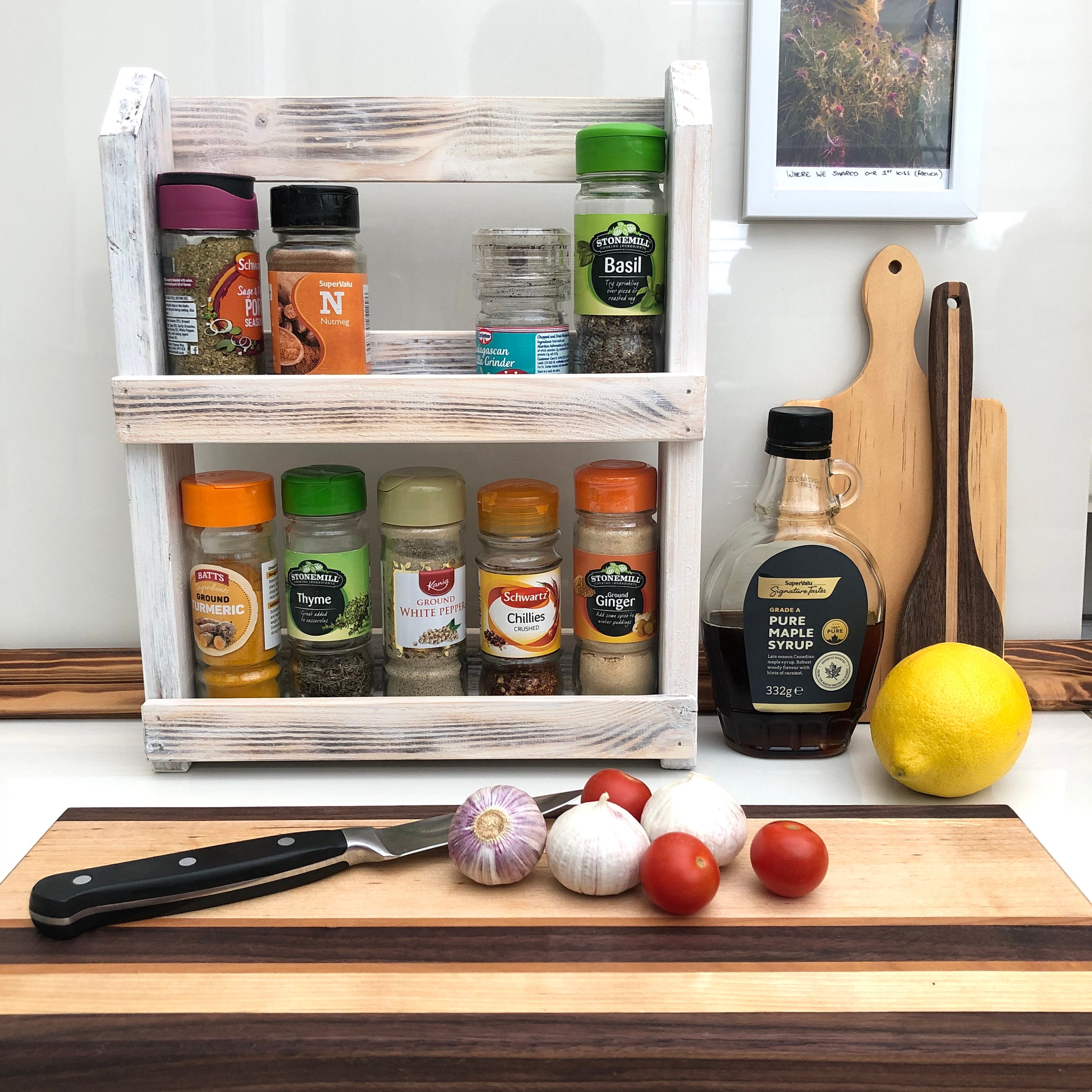 Farmhouse Style Spice Rack Herb Rack Hallway Shelf - Etsy