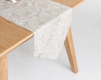 Table runner. Spring, summer table decor. Limited edition ready to send. Housewarming gift  idea. Scandinavian home minimal decor.