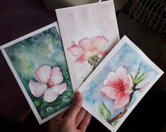 watercolor card etsy