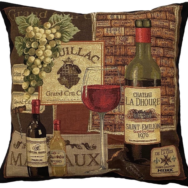 Wine Pillow Cover Etsy