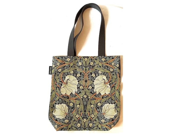 BELGIAN Tapestry Woven Hand Finished Large Tote Shoulder Bag Handbag, WM William Morris PIMPERNEL, 46cm x 46cm 18" x 18" Excluding Handles
