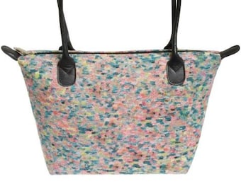 AVIGNON "Signac" BELGIAN TAPESTRY Malta Style Hand Bag 36cm x 24cm Hand finished, fully lined, leather handles, zip closure