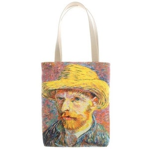 BELGIAN Tapestry Woven Hand Finished Tote Shoulder Bag Handbag, VAN GOGH Self Portrait, Fauve Fine Arts, 38cm x 34cm Excluding Handles