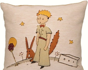PETIT PRINCE Planete Planet, BELGIAN Jacquard Woven Hand Finished Tapestry Pillow Cushion Cover, 33cm x 33cm, 13" x 13"