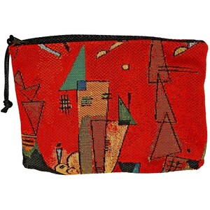 Kandinsky Pro & Contra, Handgefertigter BELGISCHER TAPESTRY Trousse Geldbörse Kulturbeutel Kulturbeutel 20 cm x 15 cm, mit Reißverschluss
