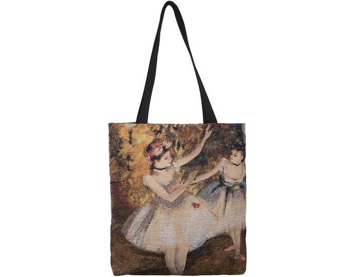 DEGAS BALLET Dancers, BELGIAN Tapestry Woven Hand Finished Large Tote Shoulder Bag Handbag, Size 46cm x 46cm 18" x 18" Excluding Handles