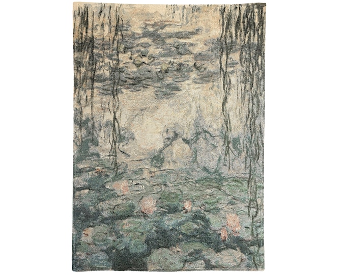 Claude MONET Nympheas Water Lilies French Jacquard Woven Hand Finished & Lined Tapestry Wall Hanging, 63cm x 46cm, 25" x 18"