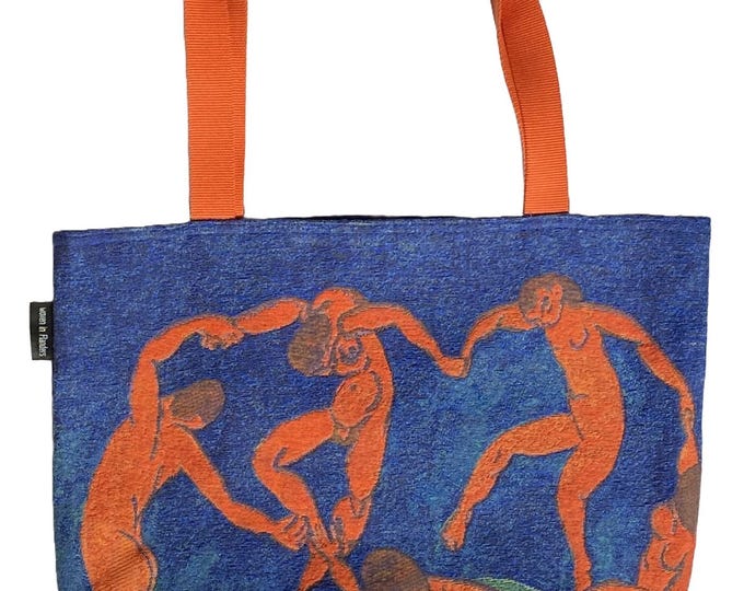 MATISSE La Dance BELGIAN Tapestry Woven Hand Finished Large Tote Shoulder Bag Handbag, 44cm x 44cm, Measurement Excluding Handles