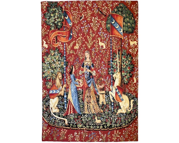 Cluny Lady & the Unicorn the Smell BELGIAN Belgium Jacquard Woven