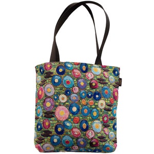 GUSTAV KLIMT Kreise, BELGISCHER Tapisserie Gewebte Handgefertigte Große Tragetasche Schultertasche Handtasche, Größe 46 cm x 46 cm 18 "x 18" Ohne Griffe