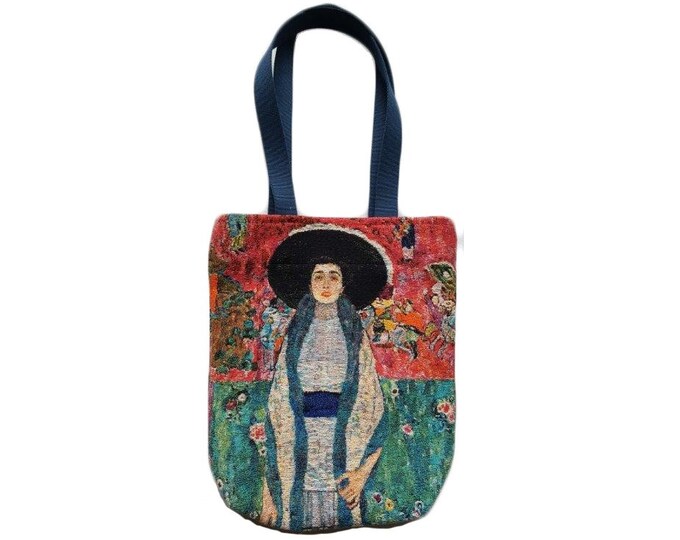 GUSTAV KLIMT Adele Bloch-Bauer BELGIAN Tapestry Woven Hand Finished Large Tote Shoulder Bag Handbag Size 38cm x 34cm 15" x 13" Excl. Handles