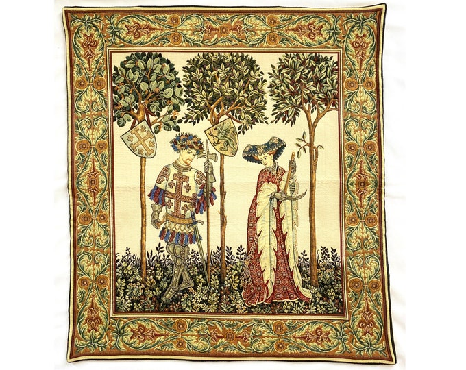 LA MANTA High Quality Belgian Woven Hand Finished Tapestry Wall Hanging, Superb Detail, fully lined with rod sleeve, 24" x 26.5" 61cm x 67cm